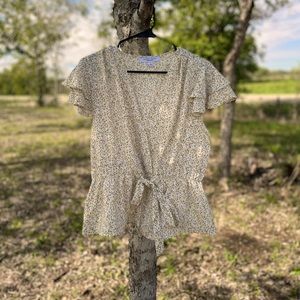 Sweet Rain Floral Tie Shirt